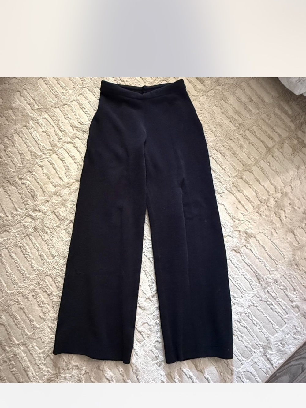 SKIMS Cozy knit Women’s Black Wide-Leg Pants